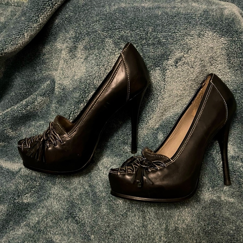 Black dress shoes. Sleek and Professional